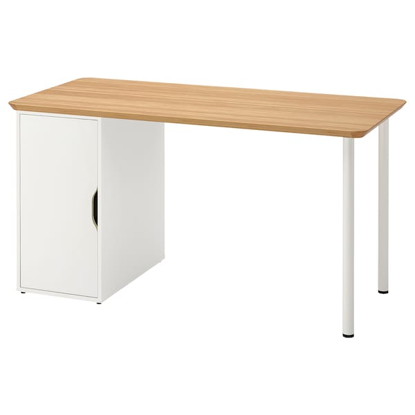 IKEA ANFALLARE / ALEX desk, bamboo/white, 55 1/8x25 5/8 in, Ikea Ireland | 7613HRPXB