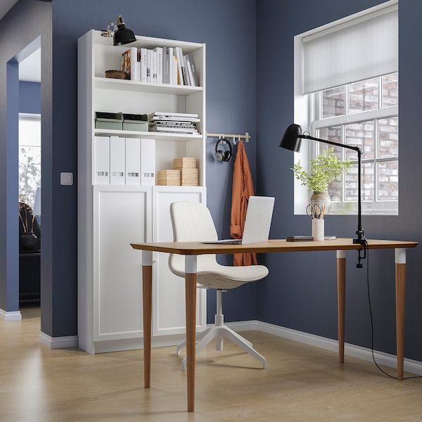 IKEA ANFALLARE / HILVER desk, bamboo, 55 1/8x25 5/8 in, Ikea Ireland | 2345HXPMF