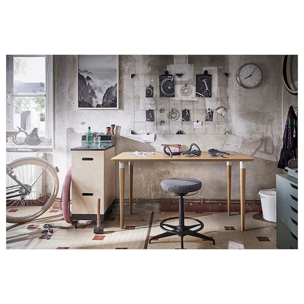 IKEA ANFALLARE / HILVER desk, bamboo, 55 1/8x25 5/8 in, Ikea Ireland | 2345HXPMF