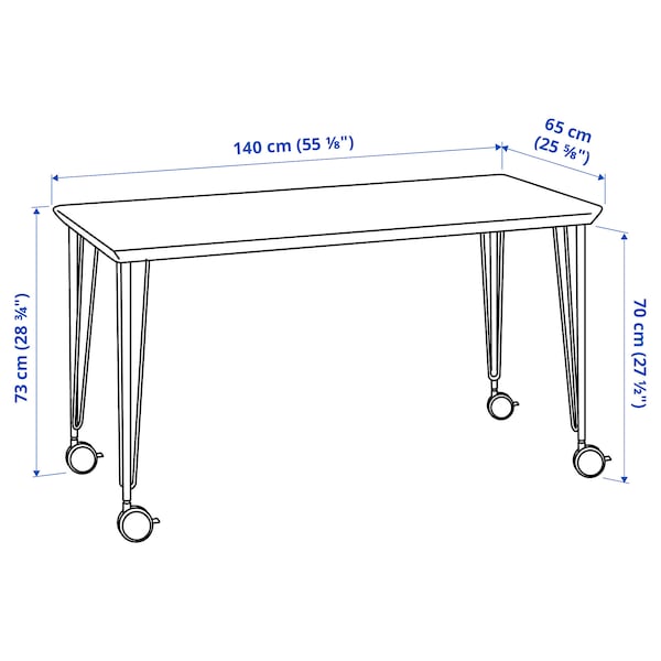 IKEA ANFALLARE / KRILLE desk, 55 1/8x25 5/8 in White, Ikea Ireland | 3091RGUYF