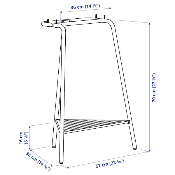 IKEA ANFALLARE / TILLSLAG desk, 55 1/8x25 5/8 in White, Ikea Ireland | 4297VIPSQ