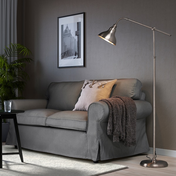 IKEA ANKARSPEL floor/reading lamp, pewter effect, Ikea Ireland | 4528FWBTM