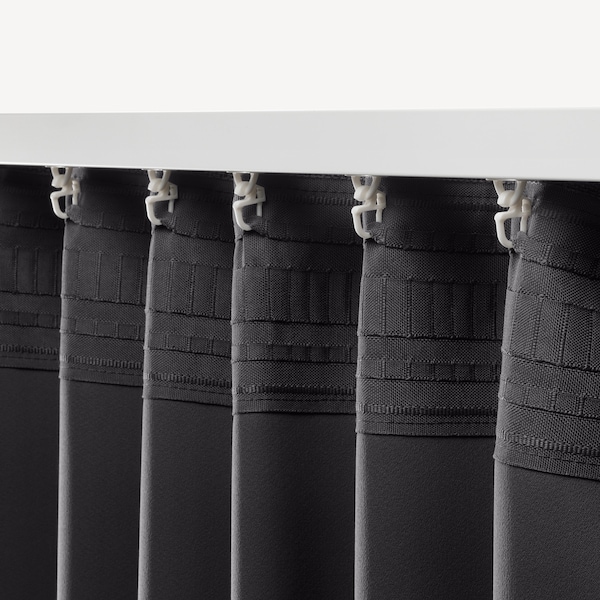 IKEA ANNAKAJSA room darkening curtains, 1 pair, 57x98 in Gray, Ikea Ireland | 2819VAOQY