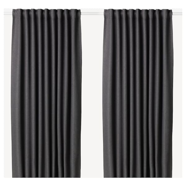 IKEA ANNAKAJSA room darkening curtains, 1 pair, 57x98 in Gray, Ikea Ireland | 2819VAOQY