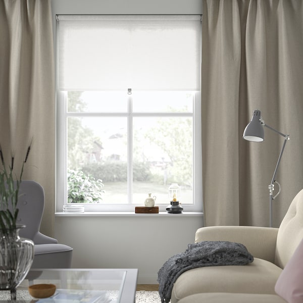 IKEA ANNAKAJSA room darkening curtains, 1 pair, 57x98 in Light Gray, Ikea Ireland | 9157CXEGH