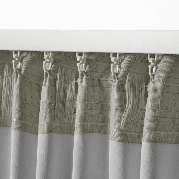 IKEA ANNAKAJSA room darkening curtains, 1 pair, 57x98 in Light Gray, Ikea Ireland | 9157CXEGH