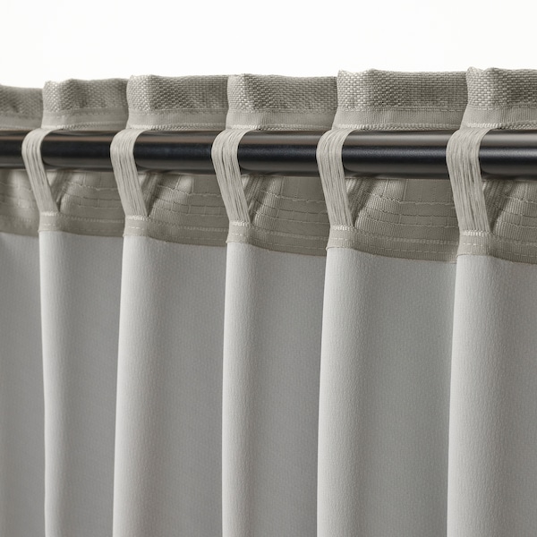 IKEA ANNAKAJSA room darkening curtains, 1 pair, 57x98 in Light Gray, Ikea Ireland | 9157CXEGH