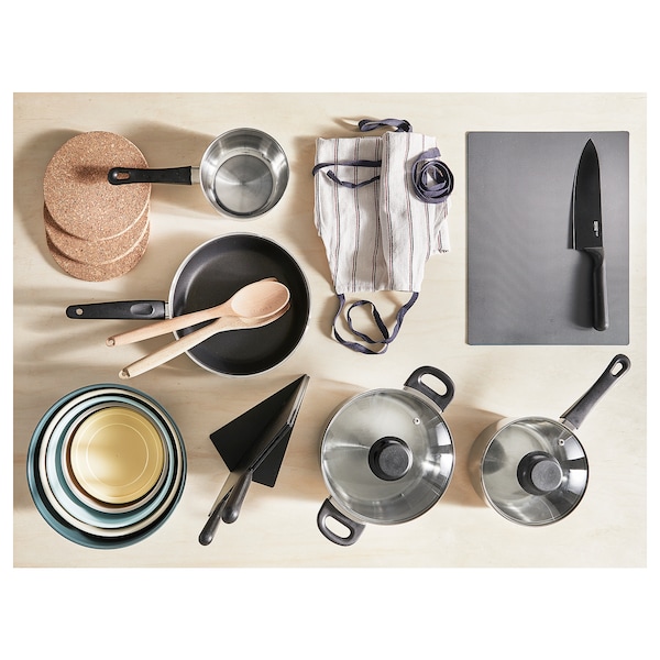 IKEA ANNONS 5-piece cookware set, glass/stainless steel, Ikea Ireland | 3856ZQYLO