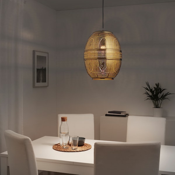 IKEA ANROPA pendant lamp, brass color, Ikea Ireland | 7130VJYGT