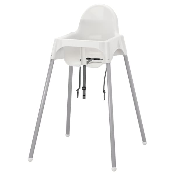 IKEA ANTILOP high chair with safety belt, white/silver color, Ikea Ireland | 1245CVLAN