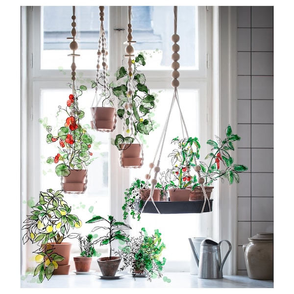 IKEA ANVÄNDBAR hanging plant holder, hanging/natural, Ikea Ireland | 9870MZLYG
