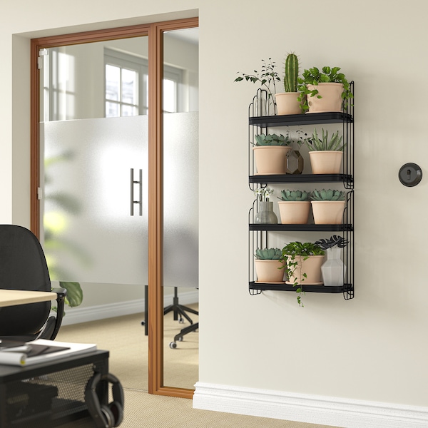IKEA APOTEKARE wall shelf, black, 19 5/8x20 1/2 in, Ikea Ireland | 0394ZJWPD