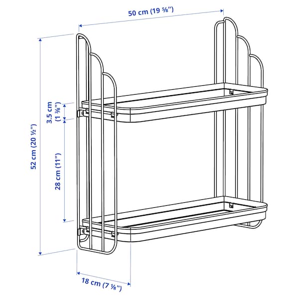 IKEA APOTEKARE wall shelf, black, 19 5/8x20 1/2 in, Ikea Ireland | 0394ZJWPD