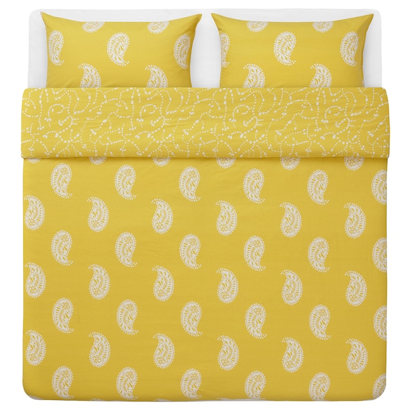 IKEA AROMATISK duvet cover and pillowcase(s), Full/Queen Yellow, Ikea Ireland | 4317GCTIO