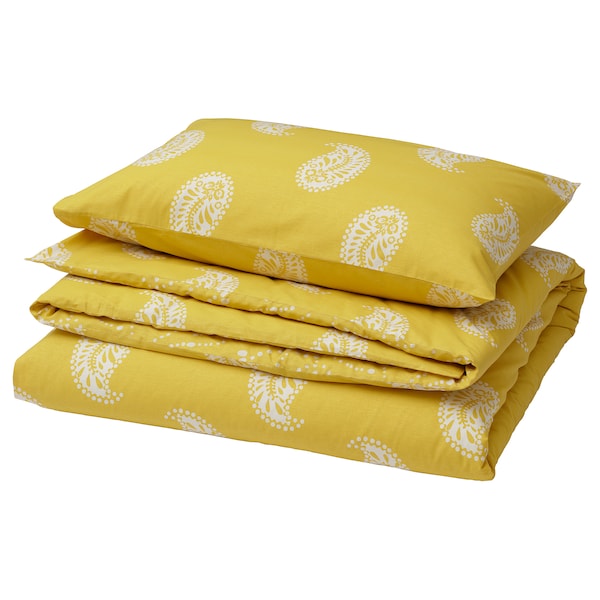IKEA AROMATISK duvet cover and pillowcase(s), Twin Yellow, Ikea Ireland | 6294VFTCH
