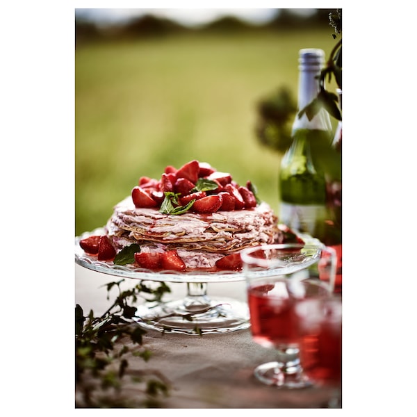 IKEA ARV BRÖLLOP cake stand with lid, clear glass, 11 in, Ikea Ireland | 2036LFRDJ