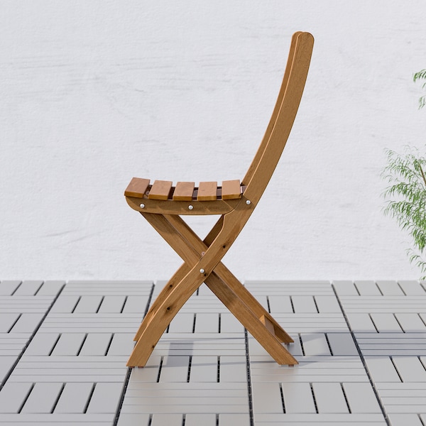 IKEA ASKHOLMEN chair, outdoor, foldable dark brown, Ikea Ireland | 5190YTEMW