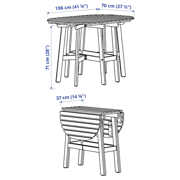 IKEA ASKHOLMEN gateleg table, outdoor, dark brown, Ikea Ireland | 0245SIPTW