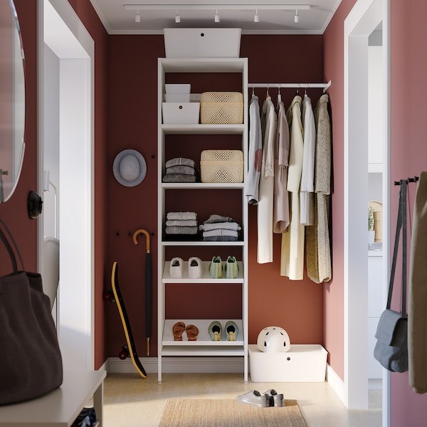 IKEA AURDAL wardrobe combination, 47-60x15 3/4x87 in White, Ikea Ireland | 6854TLCEF
