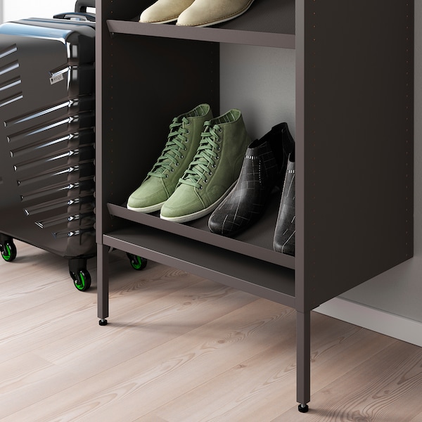 IKEA AURDAL wardrobe combination, 47-60x15 3/4x87 in Dark Gray, Ikea Ireland | 3429GHXRL