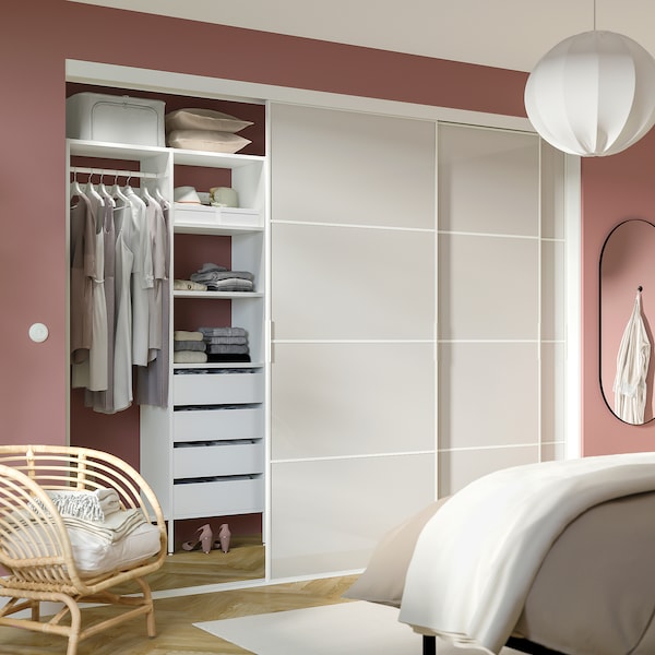 IKEA AURDAL wardrobe combination, white, 49 1/4x15 3/4x87 in, Ikea Ireland | 8072VFNRG