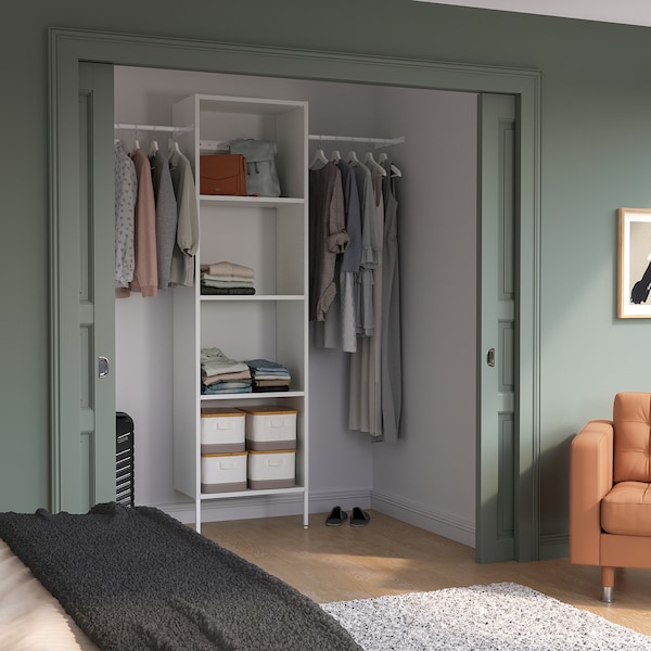 IKEA AURDAL wardrobe combination, white, 68 1/2-94 1/2x15 3/4x87 in, Ikea Ireland | 6041BFXHP
