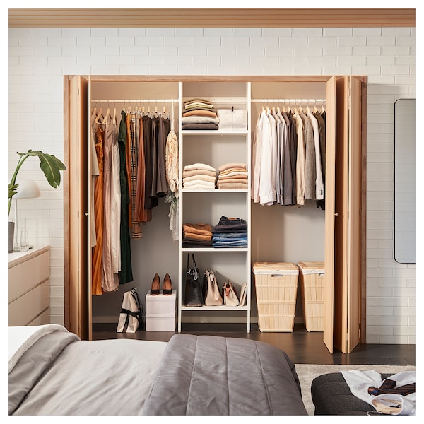 IKEA AURDAL wardrobe combination, white, 68 1/2-94 1/2x15 3/4x87 in, Ikea Ireland | 6041BFXHP