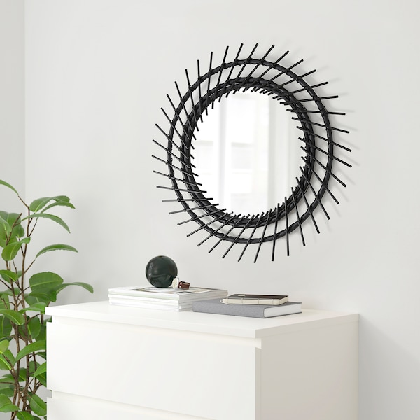 IKEA AUSTBÖ mirror, black, 24 3/4 in, Ikea Ireland | 8731BEACS