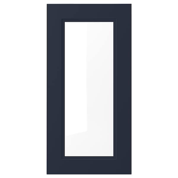 IKEA AXSTAD Glass door, matte blue, 15x30 in Blue, Ikea Ireland | 3945RCXWF
