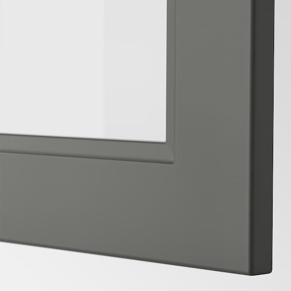 IKEA AXSTAD glass door, 18x40 in Dark Gray, Ikea Ireland | 1056UJSIO