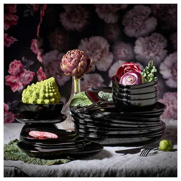 IKEA BACKIG bowl, black, 5 ½ in, 4 pack, Ikea Ireland | 7539CAUDW