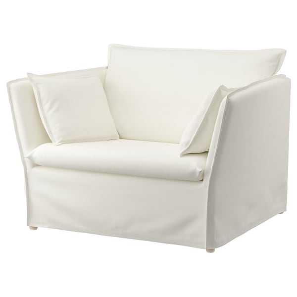 IKEA BACKSÄLEN cover 1.5-seat armchair Blekinge White, Ikea Ireland | 4607TNXBL