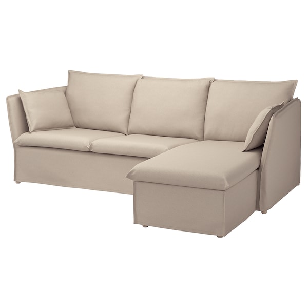 IKEA BACKSÄLEN cover for sofa, with chaise Katorp Natural, Ikea Ireland | 9527CBVOJ