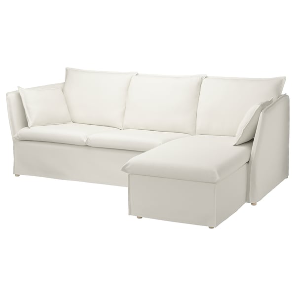 IKEA BACKSÄLEN cover for sofa, with chaise Blekinge White, Ikea Ireland | 8190WDAZY