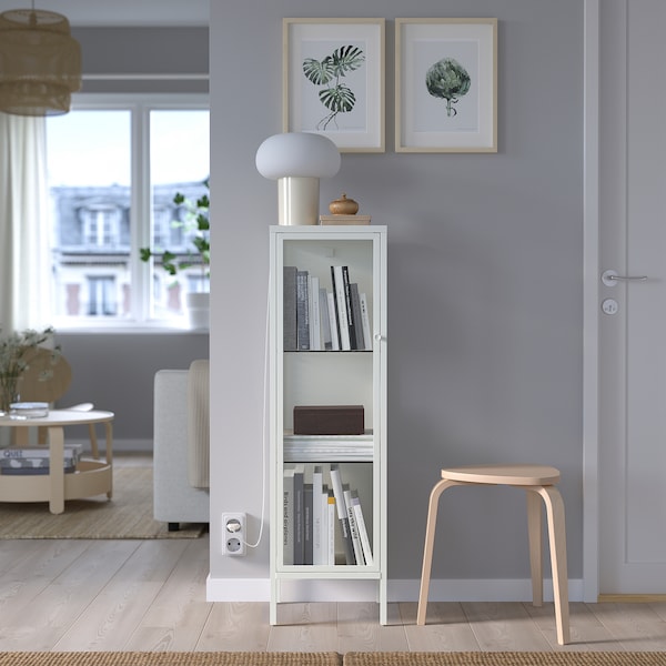 IKEA BAGGEBO cabinet with glass doors, metal/white, 13 3/8x11 3/4x45 5/8 in, Ikea Ireland | 7810SLHOI