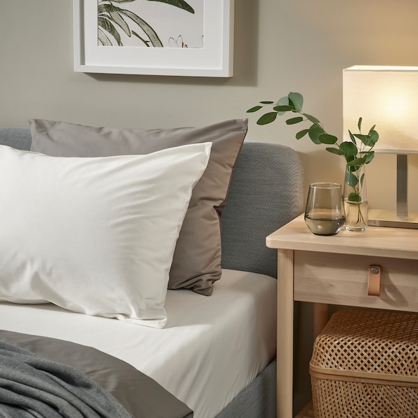 IKEA BALSAMPOPPEL fitted sheet, Full/Double White, Ikea Ireland | 1468FDSLN