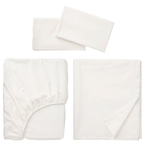 IKEA BALSAMPOPPEL sheet set, Full/Double White, Ikea Ireland | 7954VIDHZ