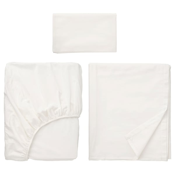 IKEA BALSAMPOPPEL sheet set, Twin White, Ikea Ireland | 6293DVWYB