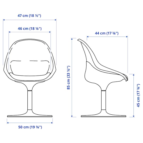IKEA BALTSAR swivel chair White, Ikea Ireland | 2976XJFVY