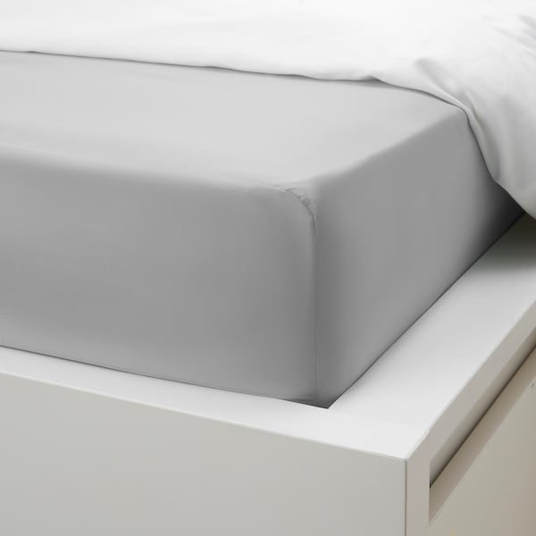 IKEA BANDPALPMAL sheet set, Full/Double Light Gray, Ikea Ireland | 5409VGWMT