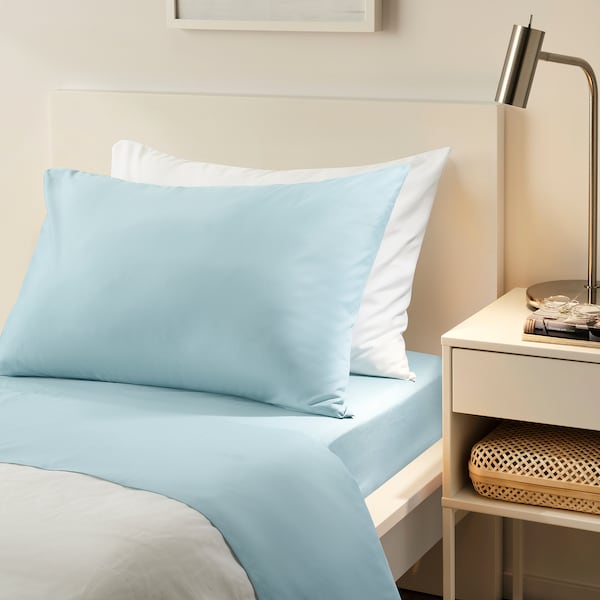 IKEA BANDPALPMAL sheet set, Full/Double Light Blue, Ikea Ireland | 1072BPSYL