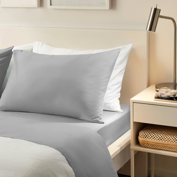 IKEA BANDPALPMAL sheet set, Queen Light Gray, Ikea Ireland | 5936LHYNS