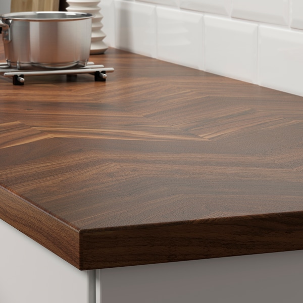 IKEA BARKABODA Countertop, walnut, veneer, 74x1 1/2 in, Ikea Ireland | 8431QXVAT