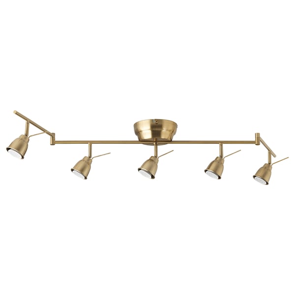 IKEA BAROMETER ceiling track, 5-spots, brass color, Ikea Ireland | 8492TZPLH