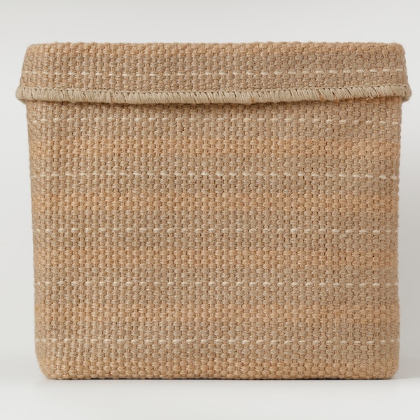 IKEA BASSÄNG basket, jute/natural, 11 ¾x11 ¾x13 ¾ in, Ikea Ireland | 1574ILCPM