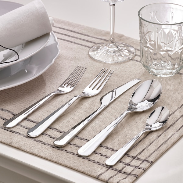 IKEA BÄCKÖRING 20-piece flatware set, stainless steel, Ikea Ireland | 3609HCVXP