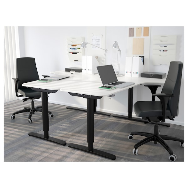 IKEA BEKANT Corner table top left, 63x43 1/4 in White, Ikea Ireland | 8462YTPHK
