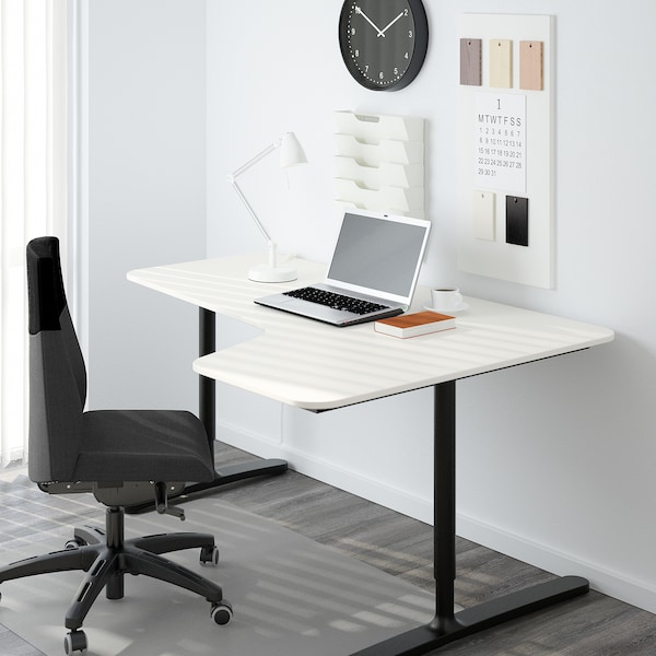 IKEA BEKANT Corner table top right, 63x43 1/4 in White, Ikea Ireland | 5038UDAMT