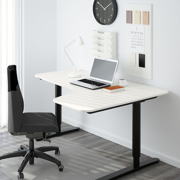 IKEA BEKANT Underframe for corner table top, 63x43 1/4 in Black, Ikea Ireland | 7180KLISV
