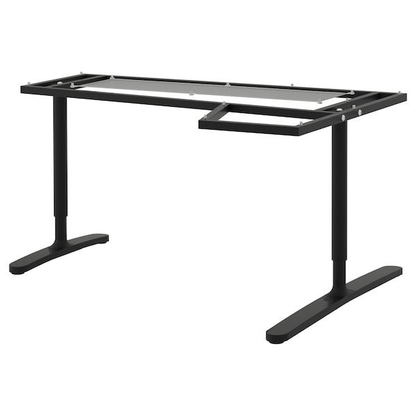IKEA BEKANT Underframe for corner table top, 63x43 1/4 in Black, Ikea Ireland | 7180KLISV
